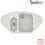 Sanitec Classic 302 Επικαθήμενος Νεροχύτης Οβάλ Γρανίτη Ματ Granite White 96x51cm