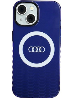 Audi IML Big Logo MagSafe case for iPhone 15 / 14 / 13 - blue
