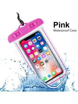 Αδιάβροχη Θήκη Smartphone για Οθόνες 4.7"-6.5" LW-021 Ροζ