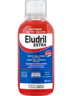 Eludril Extra 0.2% Στοματικό Διάλυμα για Προστασία Ούλων Κατά της Πλάκας 300ml