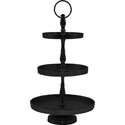 SERVIR STAND 3ΘΕΣΕΩΝ ΑΛΟΥΜΙΝΙΟ ΜΑΥΡΟ D22xH36cm c440880