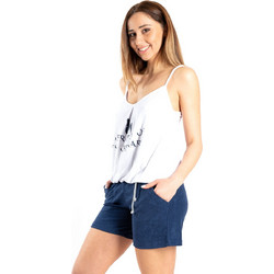 Rachel Σετ Γυναικείες Πιτζάμες Καλοκαιρινές Βαμβακερές Μπλε 12345