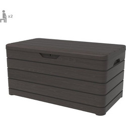 TOOMAX Ιταλίας Πλαστικό Μπαούλο Αποθήκευσης 500lt 12kg 130x65x64cm MASSIF Καπάκι-Κάθισμα 2 Ατόμων DOLOMITI 500L Brown