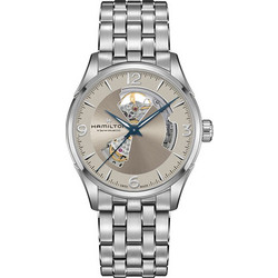 Hamilton Jazzmaster Ανδρικό Ρολόι Αυτόματο με Ασημί Μεταλλικό Μπρασελέ H32705121