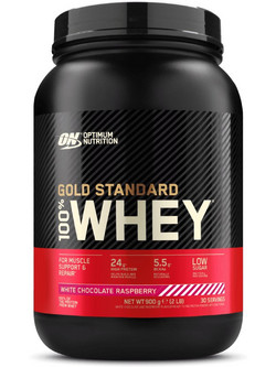 Optimum Nutrition Gold Standard 100% Whey White Chocolate Raspberry Πρωτεΐνη Ορού Γάλακτος Γράμμωσης 908gr