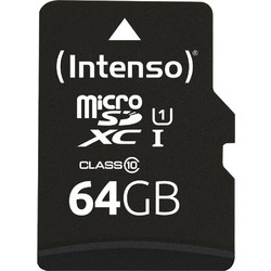 Intenso microSDXC 64GB Class 10 U1 UHS-I + Adapter