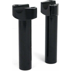 Forged aluminum risers straight, 5-1/2" rise. Black