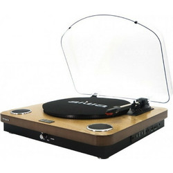 Aiwa GBTUR-120BK MK II Πικάπ με Ηχεία & Προενίσχυση Bluetooth & USB Brown