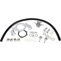 Air cleaner adapter bracket kit. Chrome