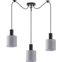Home Lighting Κρεμαστό Φωτιστικό Οροφής Τρίφωτο E27 Γκρι SE21-BL-4-BL3-SH2 77-8514