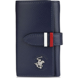 Beverly Hills Polo Club BH-1355 Δερμάτινη Κλειδοθήκη Μπλε