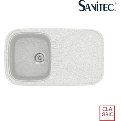 Sanitec Classic 315 Ένθετος Νεροχύτης Γρανίτη Αντιστρεφόμενος Ματ Granite White 82x50cm