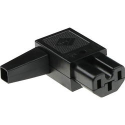 Intronics C15 Power Connector Female Left Angled Black SFO50L
