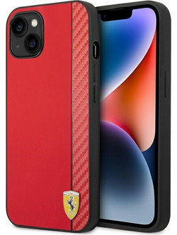 Ferrari Carbon - θήκη για Apple iPhone 14 Plus - Κόκκινο