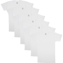 6Pack Ανδρική Φανέλα με κοντό μανίκι economy 100% cotton λευκή