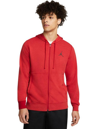 Jordan Ανδρική Ζακέτα Fleece με Κουκούλα και Φερμουάρ Κόκκινη DC9737-687