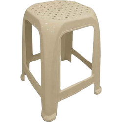 Σκαμπό τετράγωνο πλαστικό Beige 37x37x46,5cm