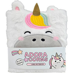 Adoracorns Unicorn A5 plush notebook