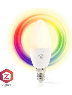 NEDIS ZigBee Tuya Smart LED bulb E14 4,9W RGB works with Google Home or Alexa assistant (ZBLC10E14)