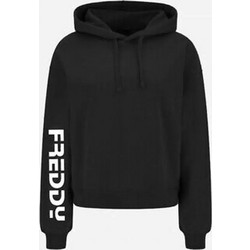 Freddy Γυναικείο Αθλητικό Φούτερ με Κουκούλα Μαύρο F2WGZS1-N