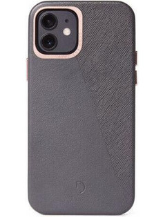Θήκη Decoded Γνήσια Δερμάτινη Full Grain Aniline DUAL για Apple iPhone 12 MINI 6.4 - ΓΚΡΙ Anthracite - DE-D20IPO54BC5RA