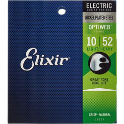 Elixir Strings 19077 Σετ 6 Χορδές Ηλεκτρικής Κιθάρας Nickel Plated Steel 10-52" Light Tension
