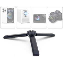 Techsuit - Mini Tripod (TPD2) - for Selfie Sticks, Universal, with 1/4 inch Screw, Aluminum Alloy - Black