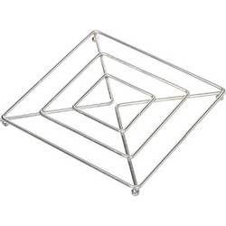 Σουπλά Χρωμίου Τετράγωνο 18x18cm VC2309 Viosarp - Μεταλλική Βάση Προστασίας Τραπεζιού 5206753041191