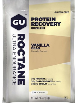GU Roctane Recovery Drink Mix Vanilla Bean Πρωτεΐνη Ορού Γάλακτος Όγκου Χωρίς Γλουτένη 61gr