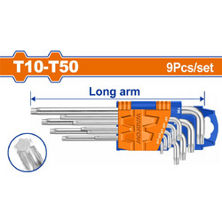 WADFOW WHK3291 ΣΕΤ ΚΛΕΙΔΙΑ TORX ΜΑΚΡΙΑ T10-T50 9ΤΕΜ