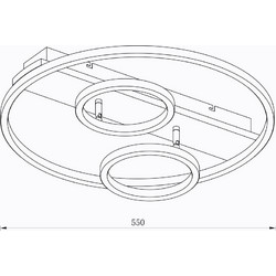 Sun Light Maroc-42R Led Οροφής με Ξύλο και Μαύρο