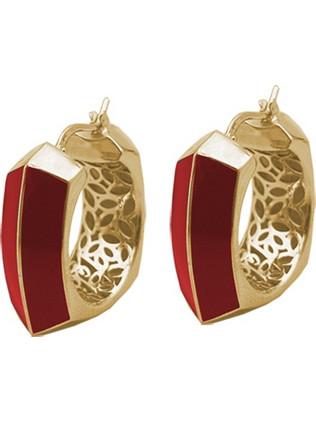 LABRIORO Σκουλαρίκια από Ασήμι 925 Gold Art.2081/G