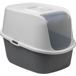 Moderna Just Easy Τουαλέτα Γάτας Κλειστή Λευκή Γκρι Μ51xΠ38.7xΥ38.9cm