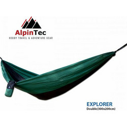 AlpinPro Explorer Αιώρα Αλεξίπτωτο Διπλή Υφασμάτινη Πράσινο-Μαύρο 300x200εκ