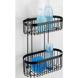 WENKO 238791121 - Μεταλλική Ραφιέρα 2 Ραφιών Μαύρη,WENKO