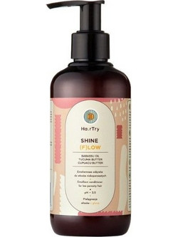 HairTry Shine (F)LOW Smoothing Conditioner Vegan Μαλακτική Κρέμα Μαλλιών για Σκληρή Τρίχα 250ml