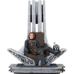 Gentle Giant Star Wars The Mandalorian Premier Collection Bo-Katan Kryze On Throne 35cm
