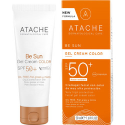 Atache Be Sun Color Αντηλιακή Κρέμα Προσώπου με Χρώμα SPF50+ 50ml