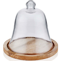 Τουρτιέρα Με Καπάκι 280TMA1923 20x21x21cm Clear-Natural Hermia Γυαλί