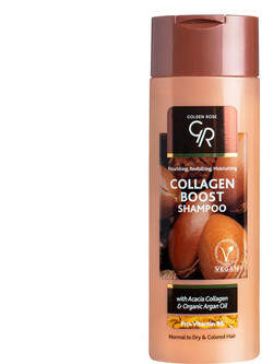 Golden Rose Collagen Boost Σαμπουάν για Προστασία Χρώματος & Επανόρθωση για Ξηρά & Βαμμένα Μαλλιά 430ml