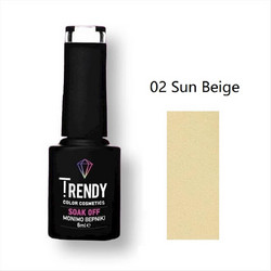 Trendy Soak Off 02 Sun Beige Ημιμόνιμο Βερνίκι Νυχιών 6ml