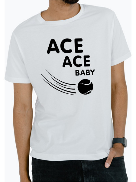 Ανδρική Μπλούζα ACE ACE BABY MTT028-Λευκό
