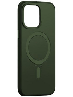 MLK+ Semiclear Magnetic Hard Stand Case για Apple iPhone 13 - Σκούρο Πράσινο