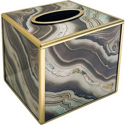 Τετράγωνη Χαρτοπετσετοθήκη Onyx 13.5x13.5 εκ. Zaros HE407