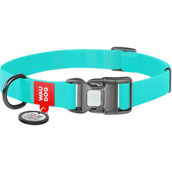 Waudog Waterproof Plastic Κολάρο Σκύλου Τιρκουάζ 1.5x23-35cm