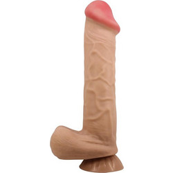 Pretty Love Sliding Skin Ρεαλιστικό Dildo με Βεντούζα & Όρχεις 26cm Flesh