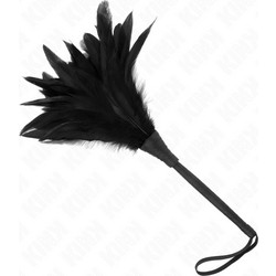 Kink Rose Shape Silicone Tassel Μαστίγιο 45cm Μαύρο