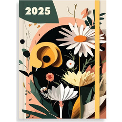 Ημερολόγιο Ημερήσιο 2025 Blossom με Λάστιχο 14x20cm σε 4 Σχέδια 586118 Tesoro