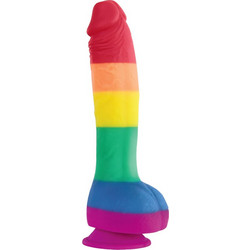 NS Novelties Colours Pride Edition Ρεαλιστικό Dildo με Βεντούζα & Όρχεις 19cm Πολύχρωμο