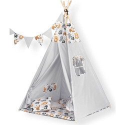 Toyz Caretero Παιδική Σκηνή Ινδιάνικη με Στρώμα & Αξεσουάρ Grey Brown